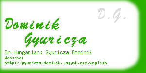dominik gyuricza business card